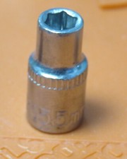 5.5mm SOCKET SATIN CHROME VANADIUM 1/4" SQUARE DRIVE