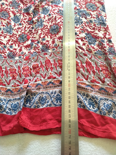 EVERSUN Size 14 Red Floral Top Blouse Shirt Boho Hippie Retro Office Casual - Picture 5 of 11