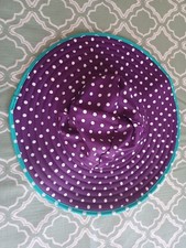 NEW Ruffle Butts Ruggedbutts Girls Sun Swim Hat 12m-2t Berry Grape Polka Dot