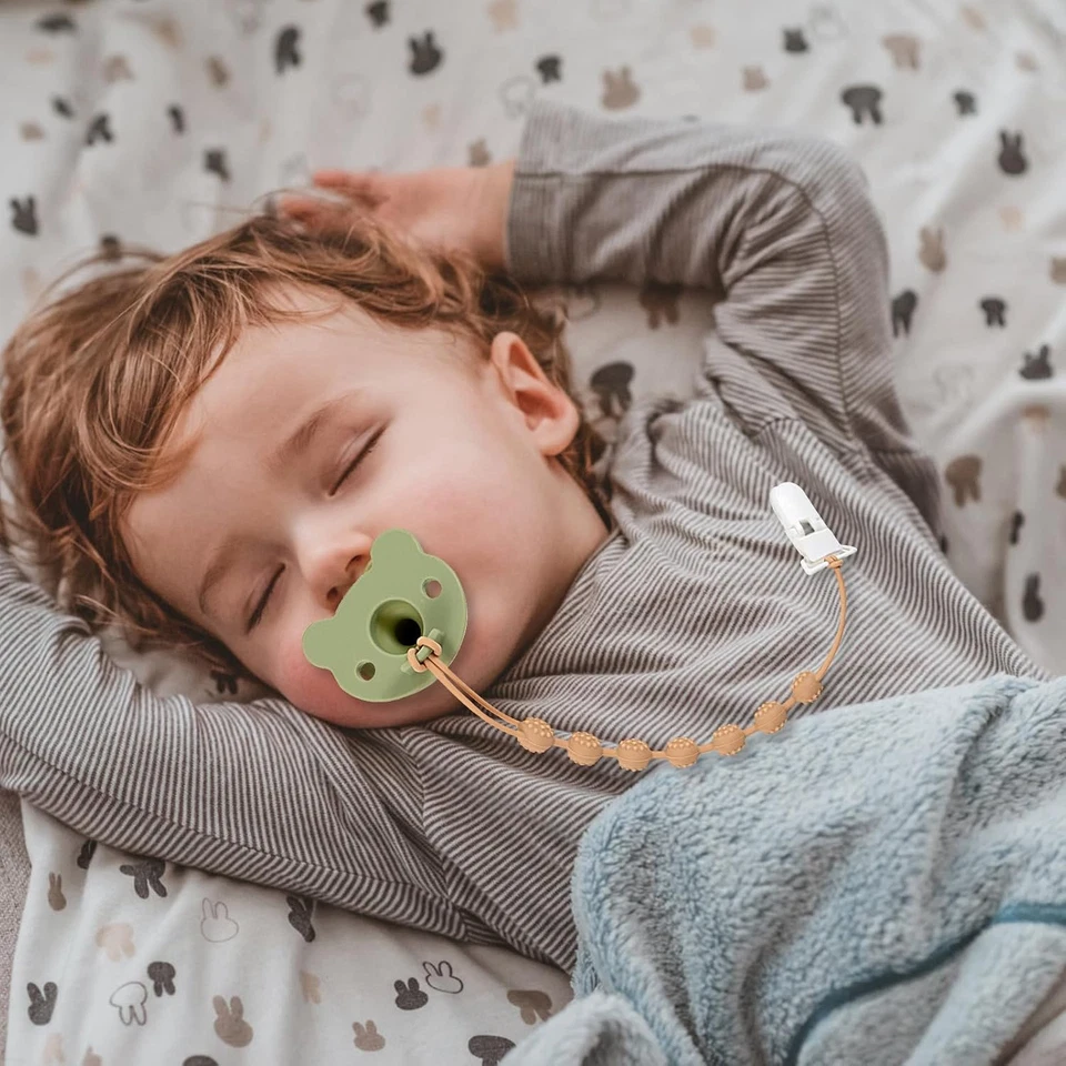 Baby Pacifier Clip, 6 Pack Silicone Pacifier Holder with One Piece Design for Ba - Image 4 of 4