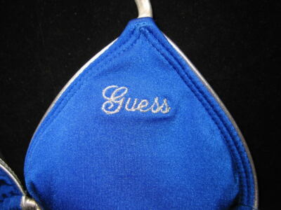 Bikini Guess 2 Pièces Réversible - Bleu Argent - Taille M - Neuf Avec étiquettes