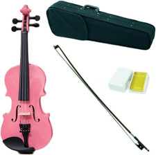 Bright Pink 1/16 Kid Violin Set with Case  Bow - SKY Shinny Edition