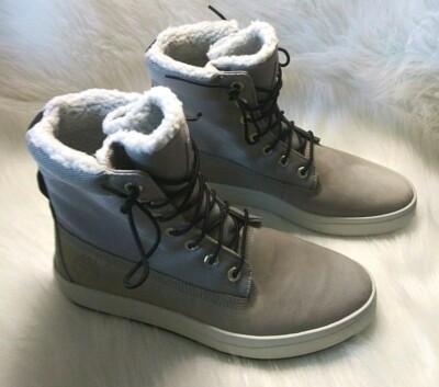 Timberland RICHMOND RIDGE Nubuck Men s Size 9 Fur Lined Leather Boots Gray Gift