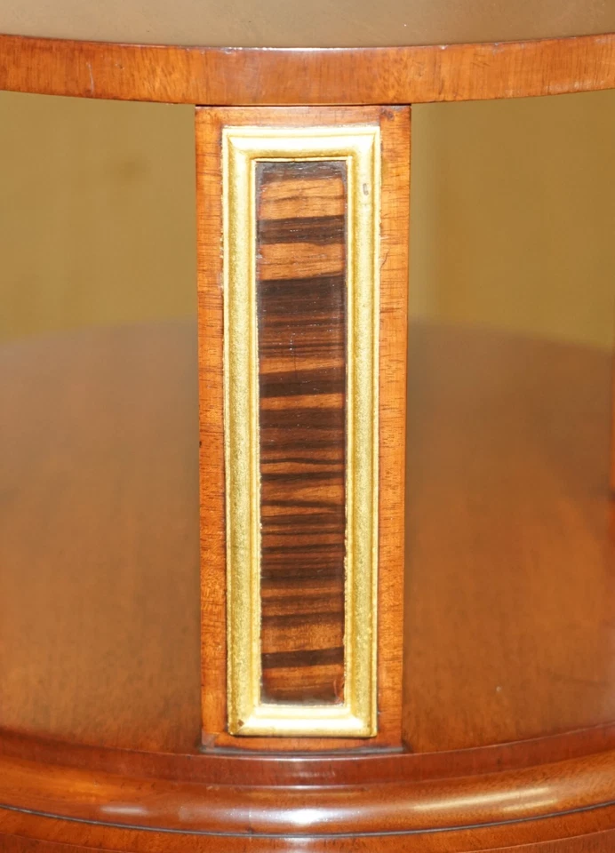 STUNNING ARTHUR BRETT SATINWOOD WALNUT REVOLVING BOOKCASE TABLE LION'S PAW FEET - Image 4 of 4