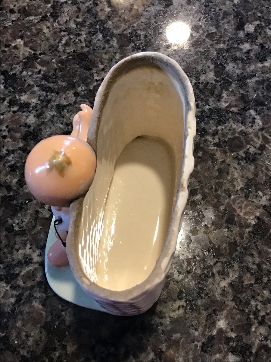 Vintage 1950's Napco Ceramic Nursery Planter S690B Little Boy