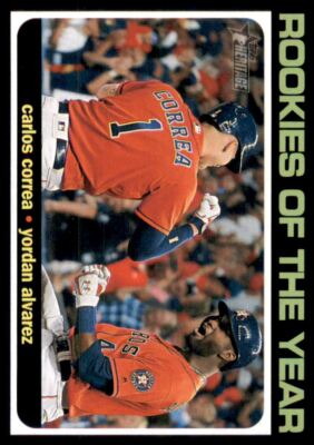 2020 Topps Heritage High Number Combo Cards #CC5 Yordan Alvarez Carlos Correa 