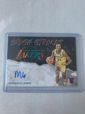 Maxwell Lewis 2023-24 Panini Court Kings /35 Auto RC Brush Strokes Purple #BRMAX