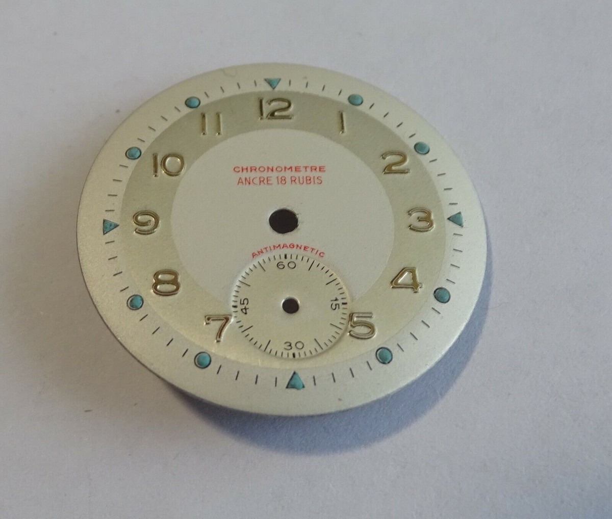 Cadran De Montre Galbé Rose - Diamètre 28mm - Pour Horlogerie - Occasion