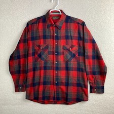 Vnt 80's Levis Sutter Creek Mens L Wool Blend Flannel Shirt Shacket Lumber Jack
