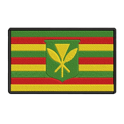 Kanaka Maoli Hawaii Indianer Hawaii Flagge bestickt Bügelbild / Aufnäher Patch - Bild 1 von 2