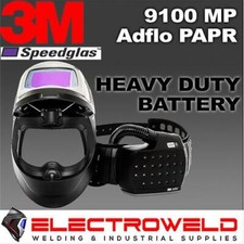 3M SPEEDGLAS 9100Xxi Mp AIR Welding Safety Helmet ADFLO Papr, Heavy Duty Battery