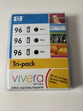 Genuine HP 96 Black Tri Pack Ink Cartridges NOS Sealed Expired 2007 817699