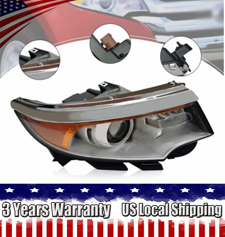 For Ford Edge 2011 2012 2013 2014 Headlight Halogen Right Passenger RH with Bulb