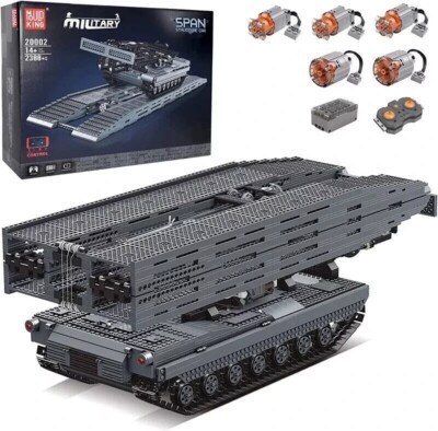 Mould King 20002 Bridge Laying Army Tank Clamping Brick RC Toy Block Set MOC NIB