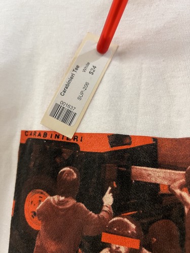 2001 Supreme Protest Tee Carabinieri Carlo Giuliani White T-Shirt Sz XL Vintage - Picture 5 of 7