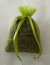 French Lavender Sachets Aromatherapy Lot-of-3 in Green Organza Bags NEW GWP
