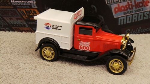 Racing Champions Coca Cola 600 Charlotte Motor Speedway Van Tin Die Cast Bank - Picture 2 of 10
