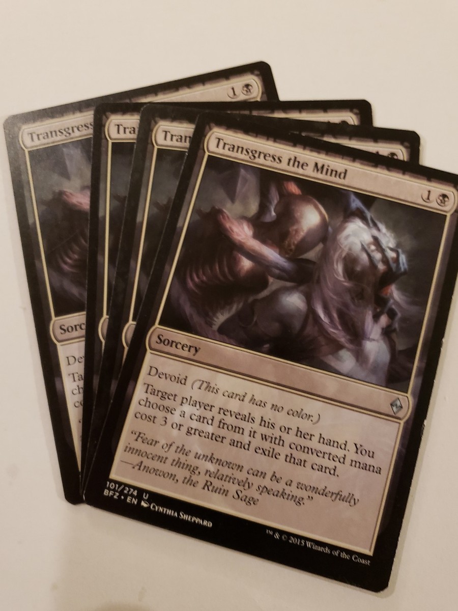 Transgress the Mind 2x FOIL BFZ MTG Battle for Zendikar Uncommon MINT black Transgress the Mind 2x FOIL BFZ MTG Battle for Zendikar Uncommon MINT black