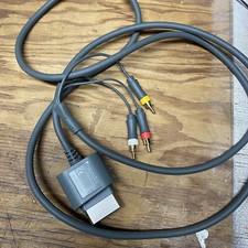 Genuine Microsoft Xbox 360 OEM Composite AV Cable Gray X810973-001 Used