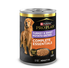 Purina Pro Plan Wet Dog Food, Classic Turkey Sweet Potato Entr e, 13 oz 12