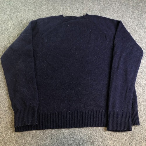 J Crew Wool Blend Crew Neck Sweater Mens Large Blue Knit Pullover Long Sleeve - Picture 8 of 10
