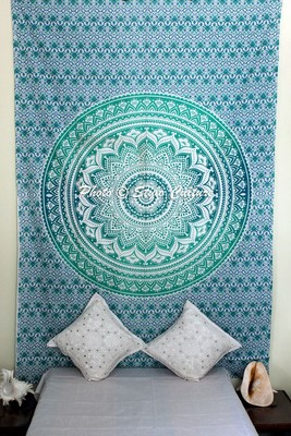 Indisches Mandala Wandbehang Bettwäsche Tagesdecke Wandteppich Hippie Bohemia...