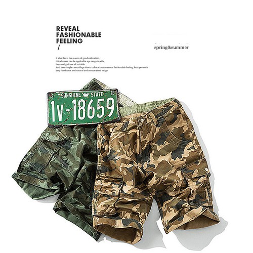 Men's Army Camouflage Cargo Shorts Half Pants Summer Casual Military Shorts - Picture 24 of 28