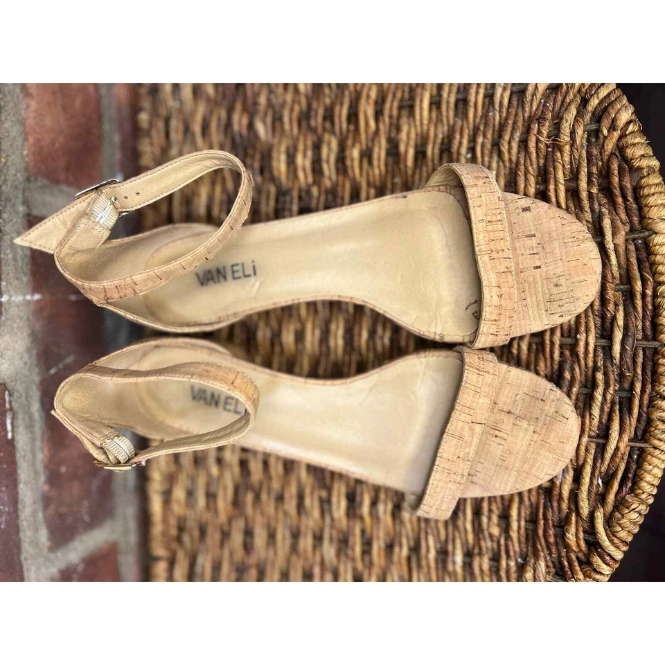 Tacones hexagonales de corcho VANELI Foto 3 de 4