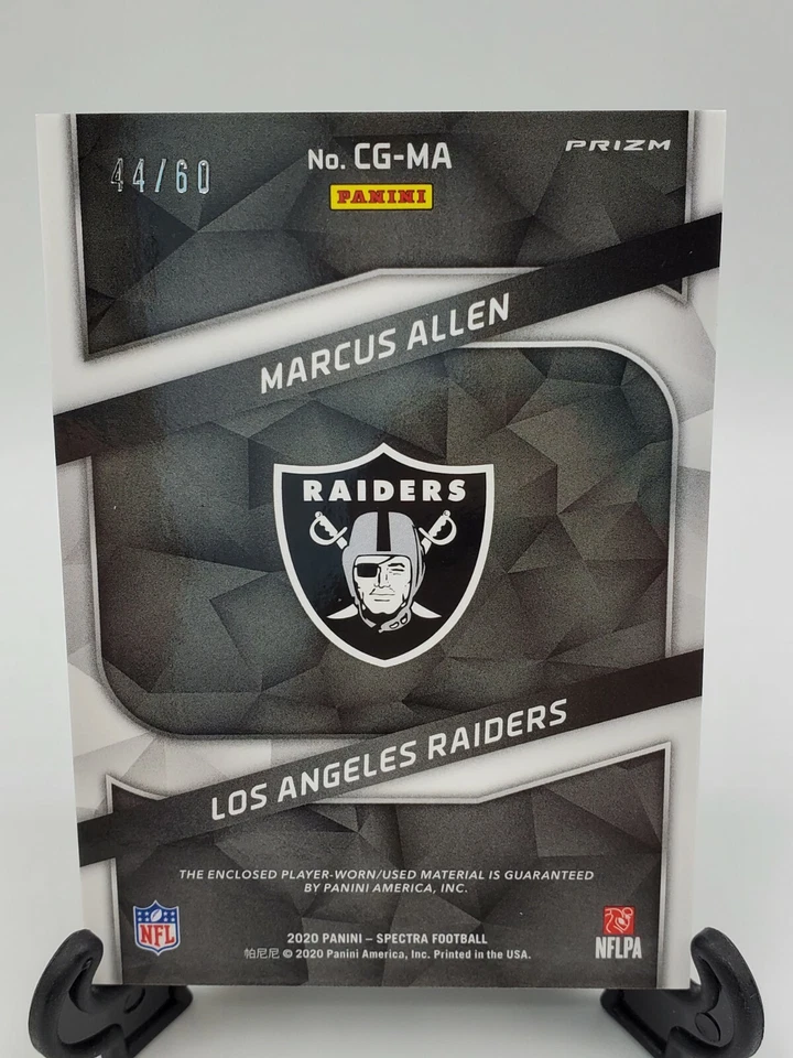 2020 Panini Spectra Football Championship Gear Marcus Allen Jersey Relic Card - Image 2 of 2