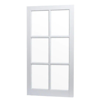 Vinyl Window With Colonial Grid Utility Fixed Garage Shed 22x41.25 Inch No Lock
