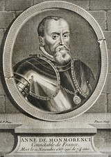 ANNE DE MONTMORENCI CONNECTABLE (1493-1567) PORTRAIT ENGRAVING FROM 1770
