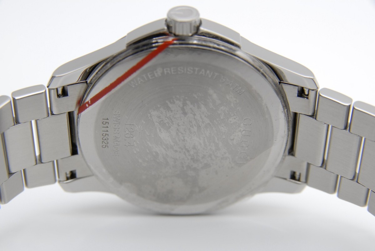 TOP MINT w/Box】 GUCCI G Timeless 126.4 YA126442 38mm White