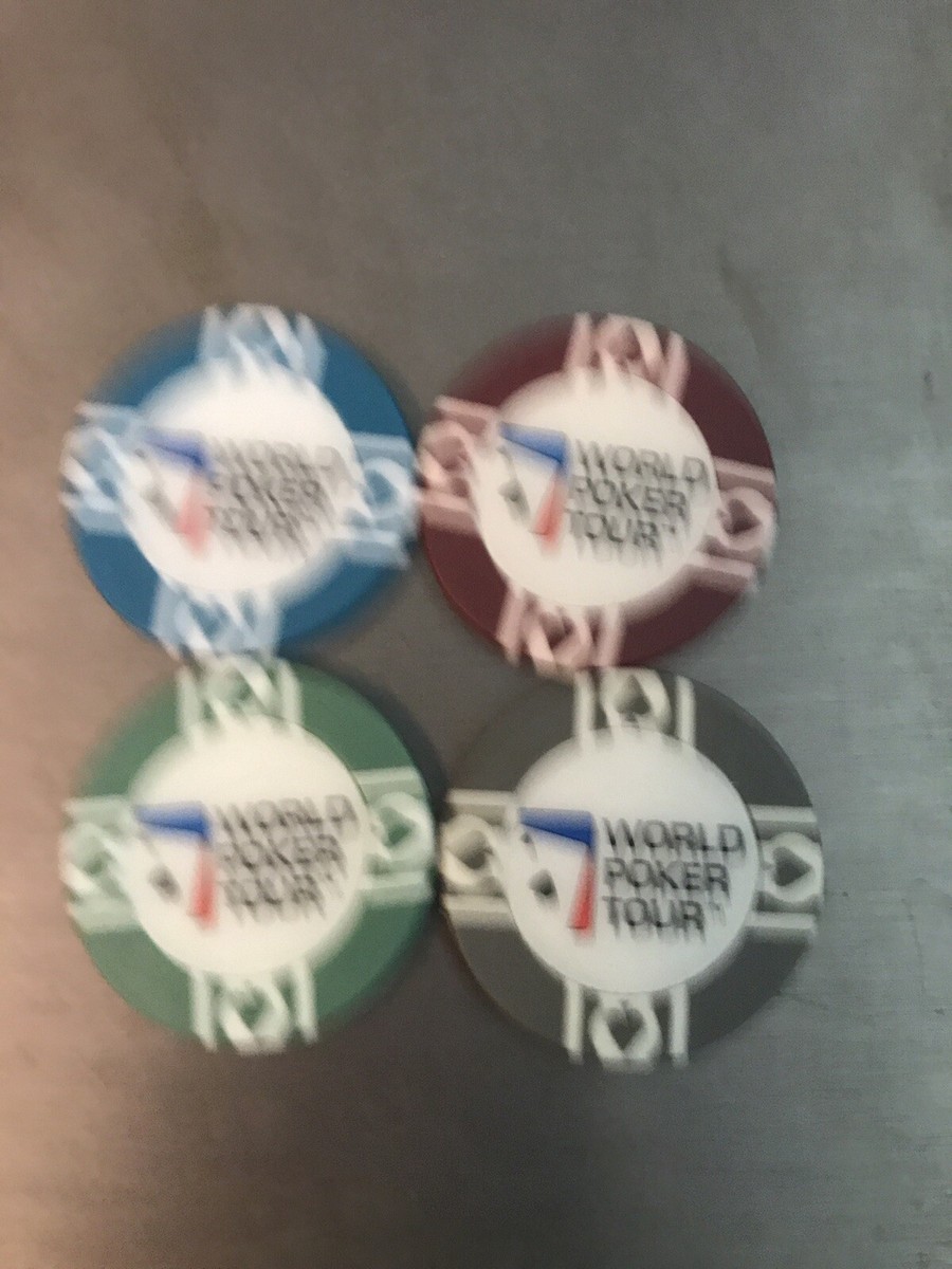 TWO BELLAGIO CASINO CHIPS WORLD POKER TOUR LAS VEGAS CHIPS
