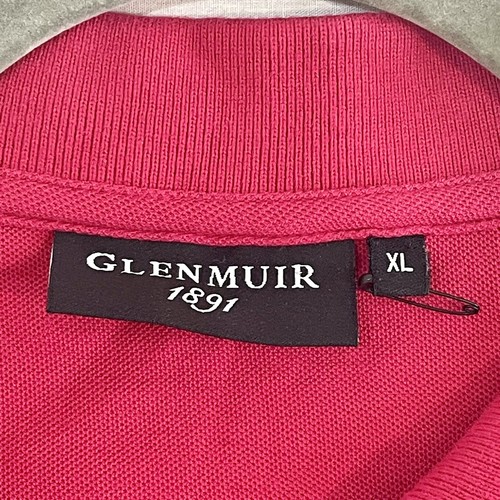 Glenmuir Polo Shirt Men’s XL Red Short Sleeve Golf 100% Cotton Top - Picture 3 of 12