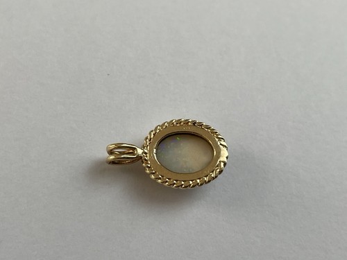 Opal Pendant 9ct Gold Fire Opal Cabochon Vintage Pendant - 第 15/20 張圖片