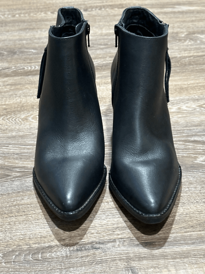 Artisan by Zigi black leather point toe heeled boots bootie 9 eBay