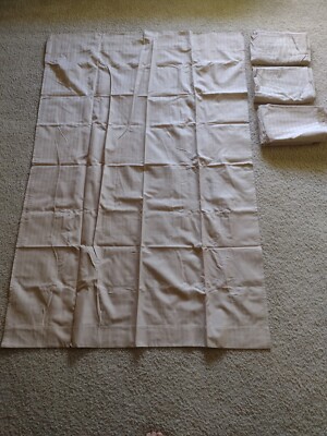 Tan Drapes Curtains 4 Panels 42'' Wide 63'' Length Unique Colored Backing