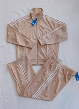 NEW WOMEN'S ADIDAS ORIGINALS FIREBIRD RETRO TRACKSUIT MAGIC BEIGE  SIZE LARGE