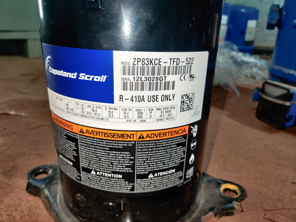 Copeland Scroll Compressor ZP83KCE-TFD-522 | eBay