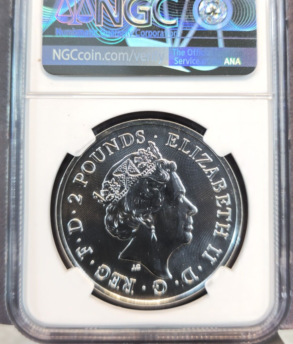 2021 GREAT BRITAIN SILVER 2 POUNDS ROBIN HOOD NGC MS 69 BEAUTIFUL