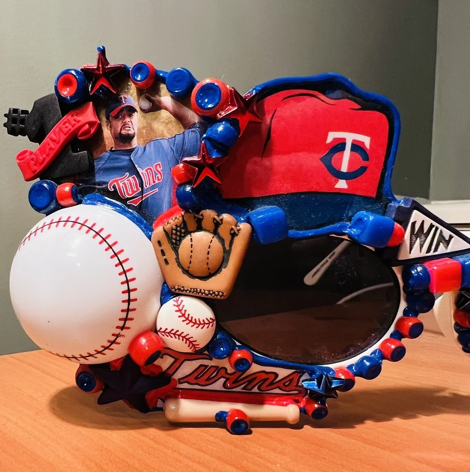 Gafas Minnesota Twins diseñadas por artista raras únicas - Johan Santana Foto 2 de 4