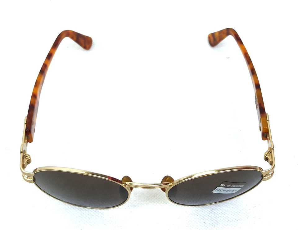 Gafas de sol redondas Yves Saint Laurent FRANCIA genuinas al aire libre hombres 52-20 135 mm Foto 3 de 4
