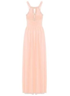 Quiz Peach Cut Out Maxikleid UK 10 UVP 69,99£ DH7 FF 12