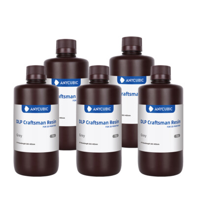5 Flaschen ANYCUBIC Grau DLP UV Resin Craftsman Harz für LCD/SLA/DLP 3D-Drucker