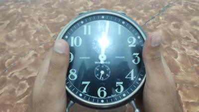 VTG Wehrle Guardian Repeater Table Clock Germany Mechanic Alarm