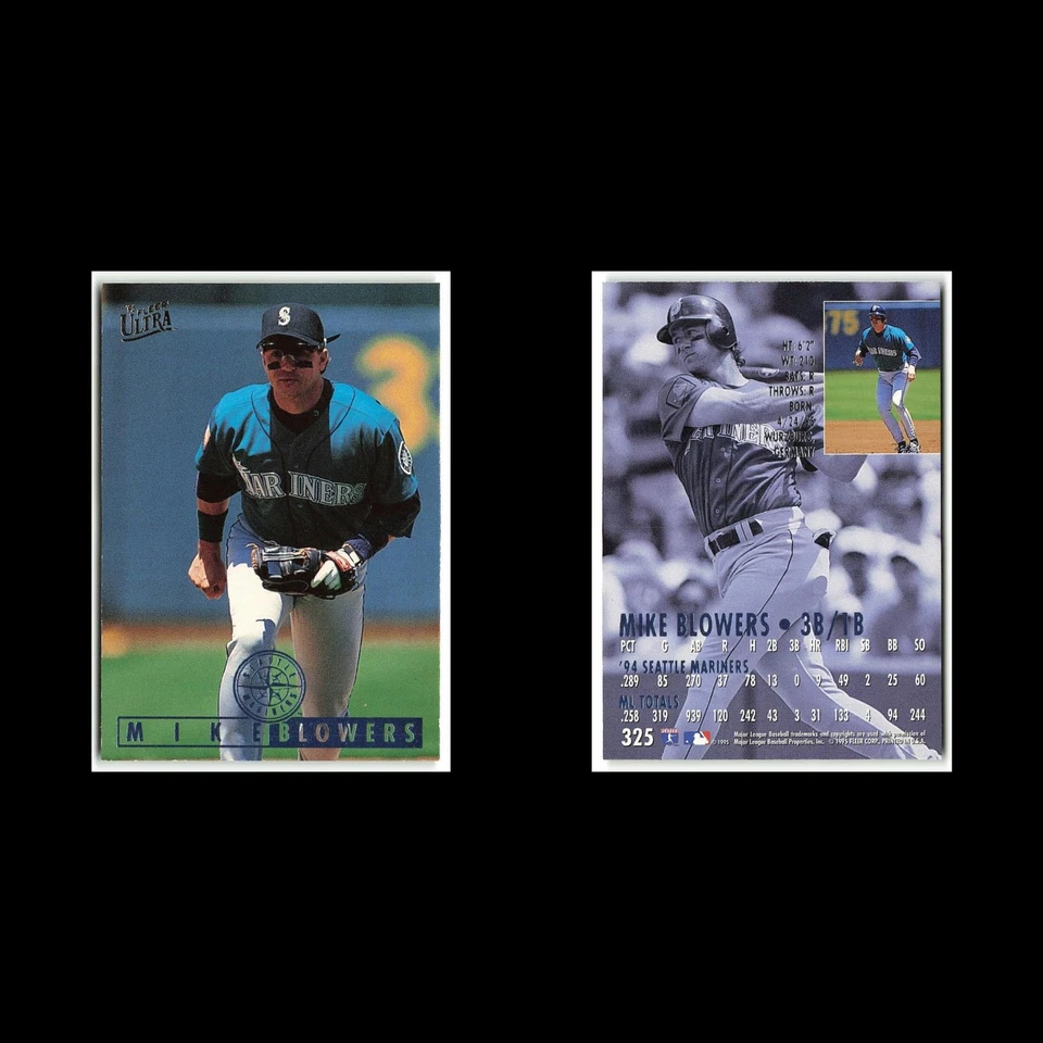 Mike Blowers #325 1995 Fleer Ultra Seattle Mariners Baseball Card MLB NM - Image 3 of 3