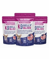 K9 Belly Bliss, All-Natural Gut Health for Dogs, 3 Pack with 30 Scoops Each