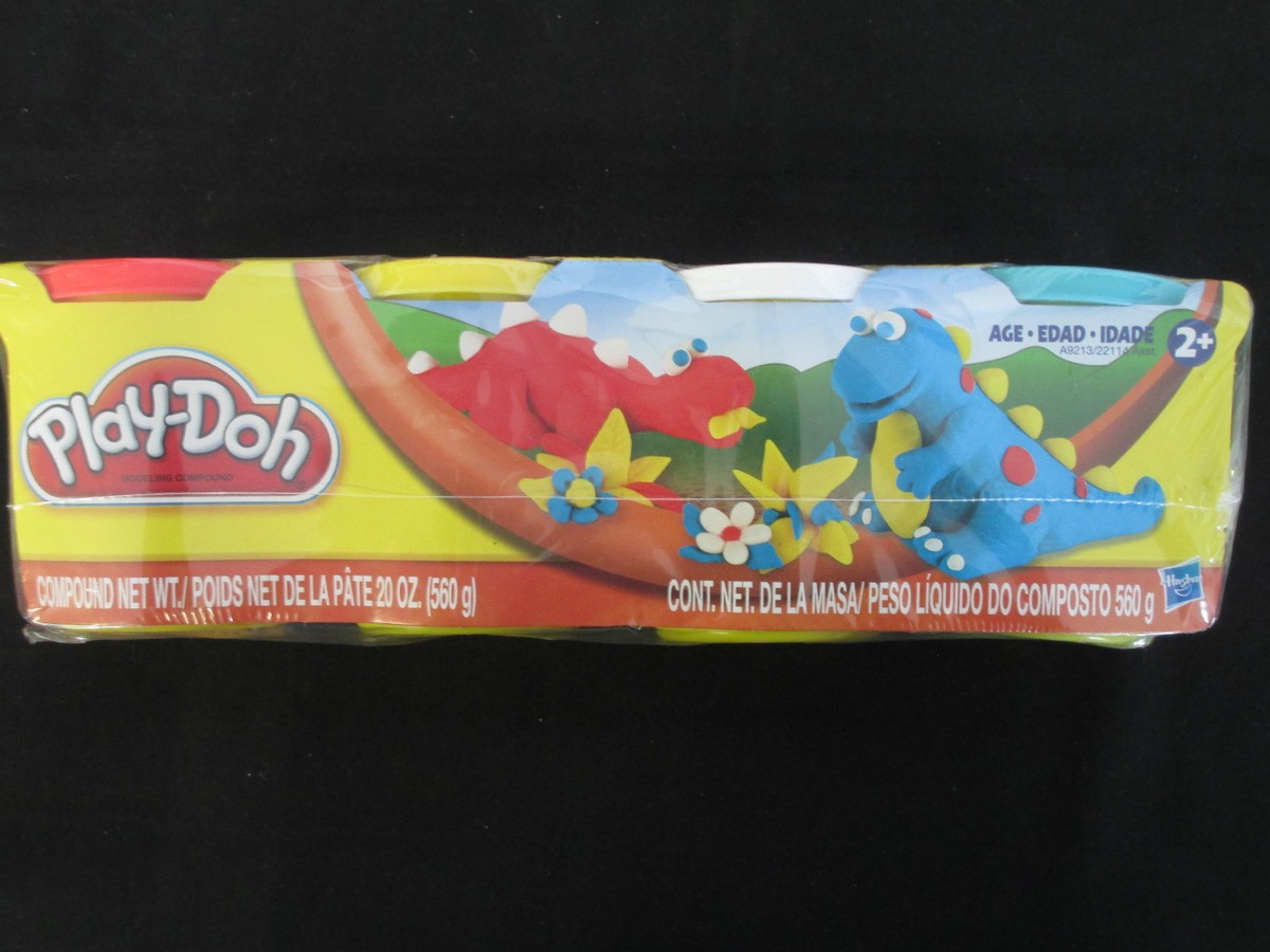 Play-Doh Classic Color Pack, NEW, SEALED, Red, Yellow, White, Blue