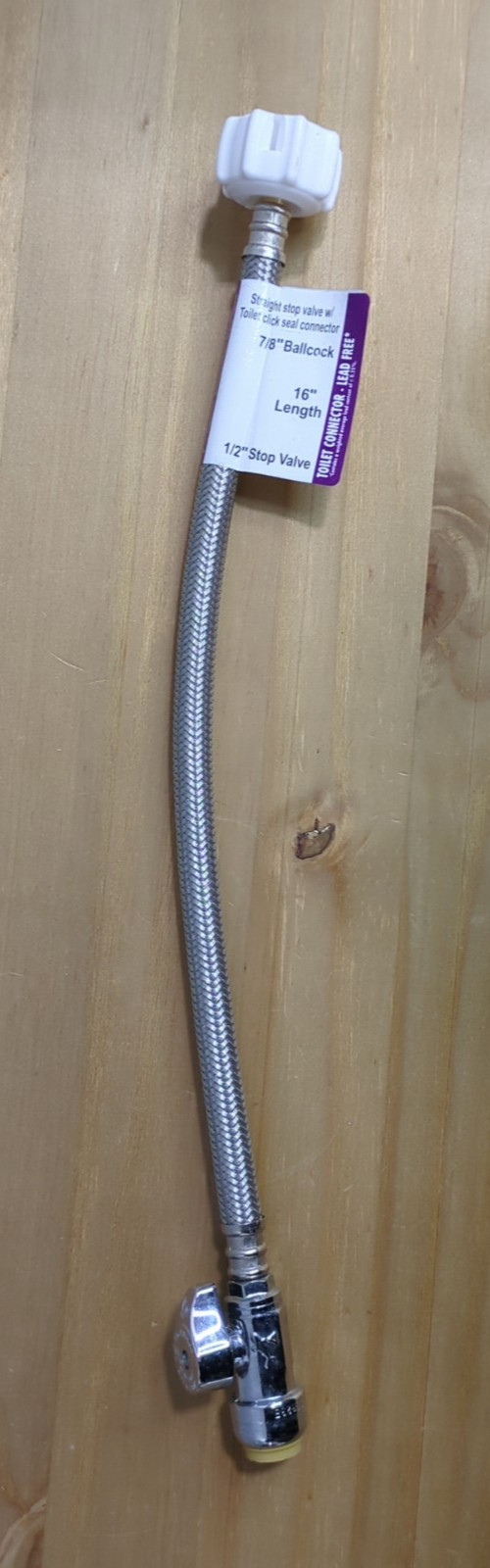 Sharkbite 1/2 X 7/8 X 16In Brass Click Seal Toilet Connector Y1/Y2