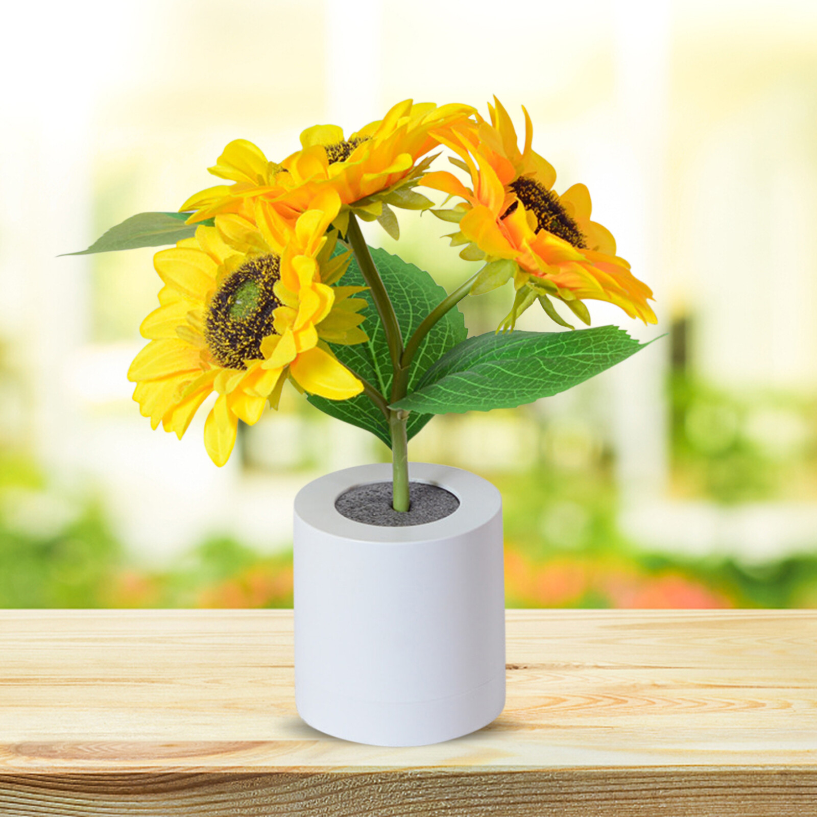 LED Artificial Sunflowers Night Light Bonsai Desk Lamp Art Crafts (3